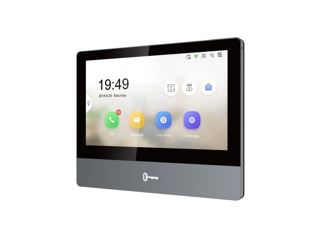

Видеодомофон HIKVISION DS-KH8350-WTE1 7" цветной TFT LCD, 1024*600, сенсорные кнопки, встроенные микрофон и динамик, слот для TF карты до 32Гб, тревож, DS-KH8350-WTE1