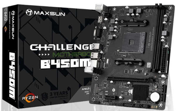 фото Материнская плата mATX MAXSUN Challenger B450M в Челябинске