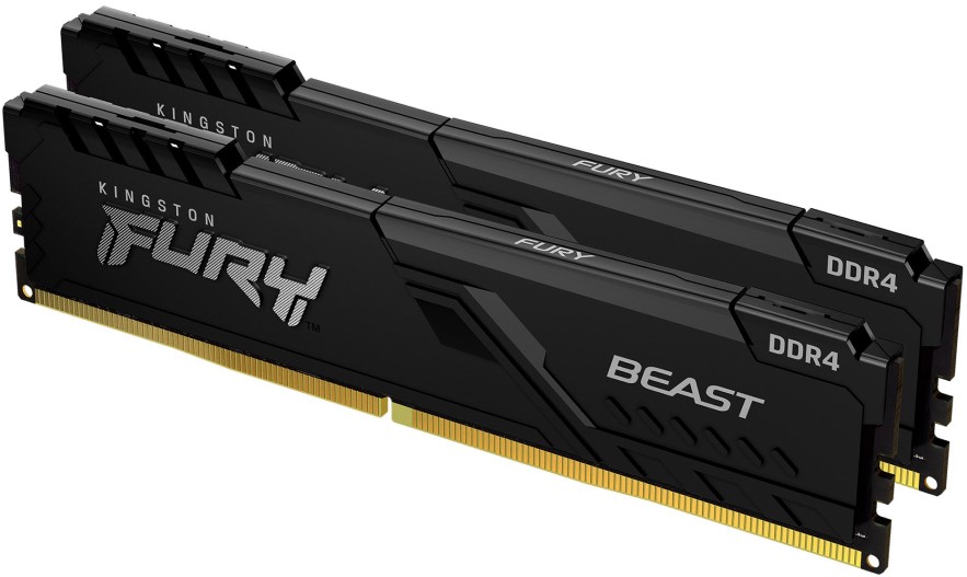 

Модуль памяти DDR4 16GB (2*8GB) Kingston FURY KF436C17BBK2/16 Beast Black 3600MHz CL17 1RX8 1.35V 288-pin 8Gbit, KF436C17BBK2/16