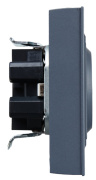фото Розетка двухместная с заземлением в сборе  IEK BR-R24-16-K35-F