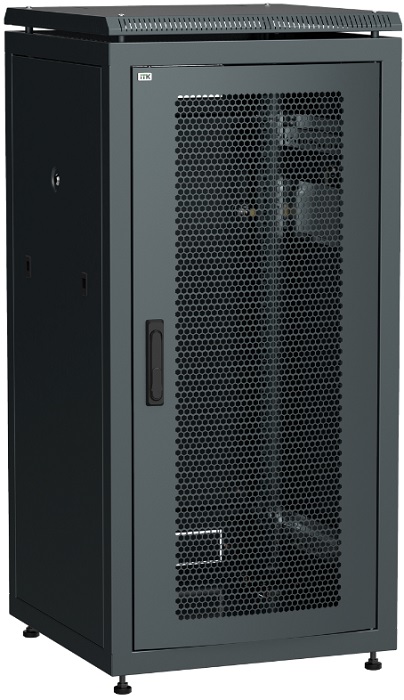 

Шкаф напольный 19", 18U ITK LN05-18U68-P LINEA N 18U 600х800мм перфорированная передняя дверь, черный, LN05-18U68-P