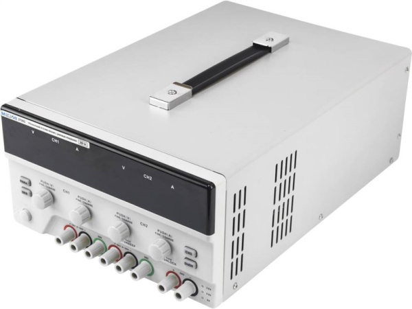 Изображение товара Источник питания МЕГЕОН 37305 с регулировкой 0-30 В 5 А настольное