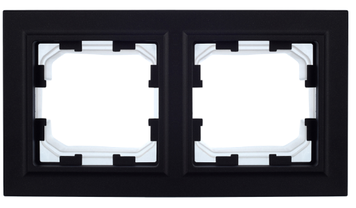 

Рамка двойная IEK BR-M22-44-K02 BRITE IP44 РУ-2-БрЧ-44 Черный, BR-M22-44-K02