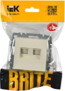 фото Розетка компьютерная IEK BR-K20-2-K10