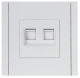 фото Розетка компьютерная двойная IEK FP-K20-1-K01 в Уфе