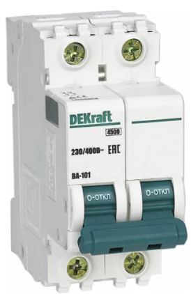 

Автоматический выключатель DEKraft 11181DEK 1P+N 13А х-ка C ВА-101 4,5кА, 11181DEK