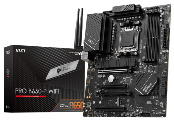 Изображение товара Материнская плата MSI PRO B650-P WIFI для игровых и профессиональных компьютеров