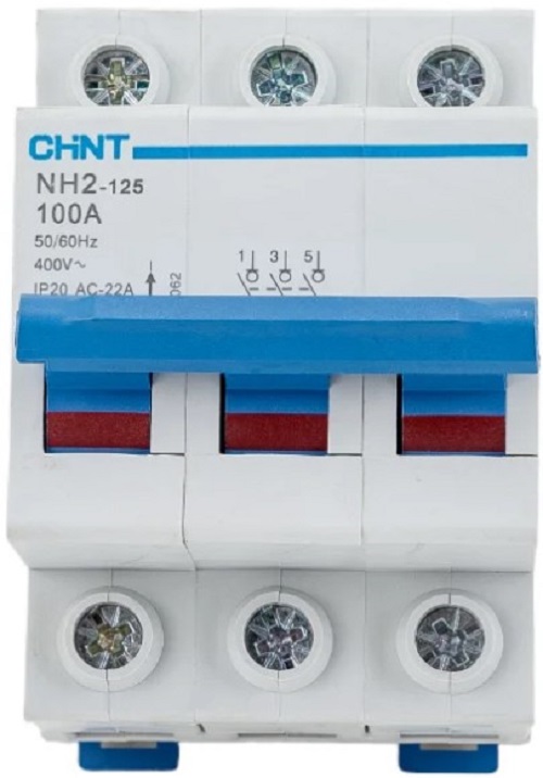 

Выключатель нагрузки CHINT 401062 3P, 100А, NH2-125 (R), 401062