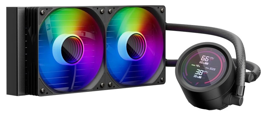 

Система охлаждения жидкостная 1STPLAYER TS4 240 Black TS4-240-BK (2*120mm), TS4 240 Black