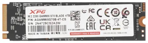 фото Накопитель SSD M.2 2280 ADATA AGAMMIXS70B-4T-CS в Челябинске 4096 ГБ