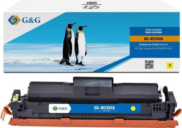 

Картридж лазерный G&G GG-W2202A W2202A желтый (1800стр.) для HP CLJ Pro 4202/MFP 4302, GG-W2202A