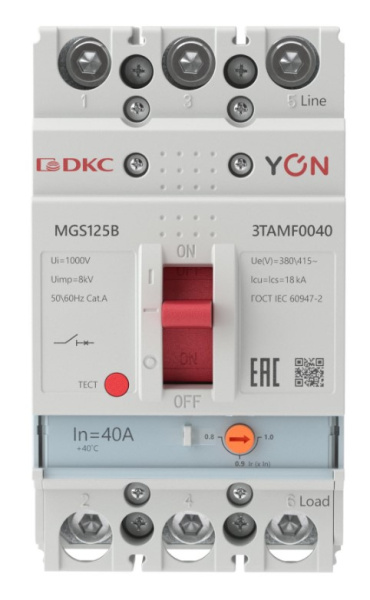 фото Автоматический выключатель  DKC MGS125B-3TAMF0040