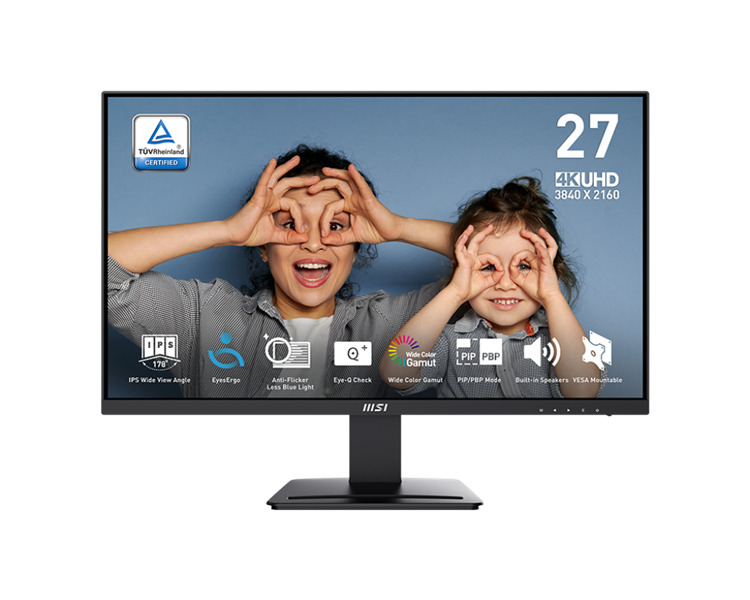 

Монитор 27" MSI PRO MP273U 9S6-3PB4CH-230 3840x2160 LED, 16:9, IPS, 300cd, 1000:1, 100M:1, 4ms, 178/178, DP, 2*HDMI, audio, 60Hz, Speakers, VESA 75x75, PRO MP273U