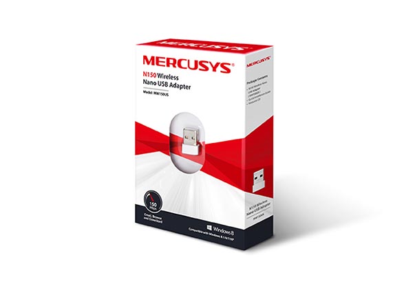 

Адаптер Mercusys MW150US USB 2.0, поддержка Windows 10/8.1/8/7/XP, MW150US