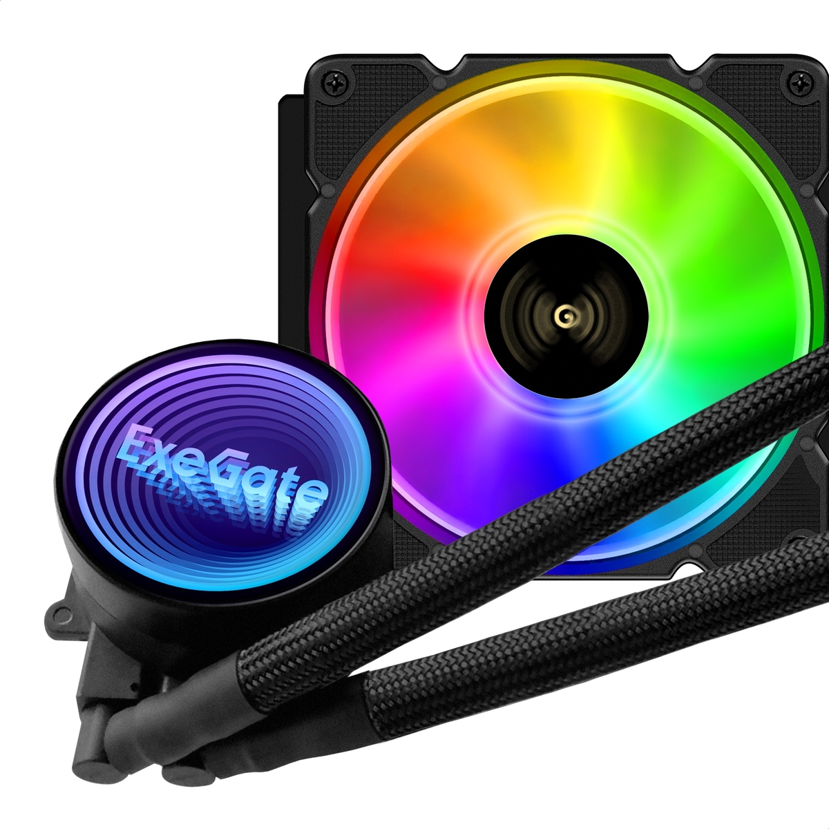 

Комплект Exegate BlackWater-120V2.PWM.RGB EX293455RUS водяного охлаждения LGA 2066/2011/1366/115x/1200/1700/AM4/FM1/FM2/FM2+/AM2/+/AM3/+ (Al, 120mm fa, BlackWater-120V2.PWM.RGB
