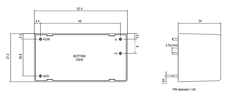 

Преобразователь AC-DC сетевой Mean Well IRM-20-5 20 Вт, вход 85...264В AC 47...440 Гц, 120...370B DC, выход 5В/4А, изоляция 3000В AC, в корпусе на пла, IRM-20-5