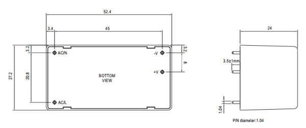 фото Преобразователь AC-DC сетевой Mean Well IRM-20-5 в Красноярске