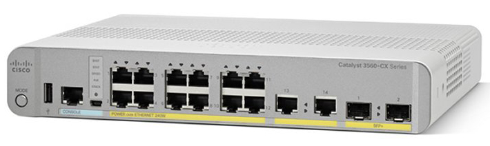 

Коммутатор Catalyst Cisco WS-C3560CX-12PC-S 3560-CX 12 Port PoE IP Base, WS-C3560CX-12PC-S