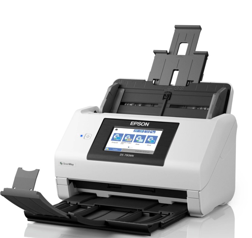 

Сканер Epson WorkForce DS-790WN B11B265401 беспроводной, цветной, А4, двусторонний, 45 стр/мин, WorkForce DS-790WN