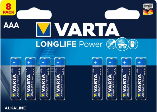Изображение товара Батарейки Varta LR03 AAA 1.5В LONGLIFE POWER High Energy 8 шт