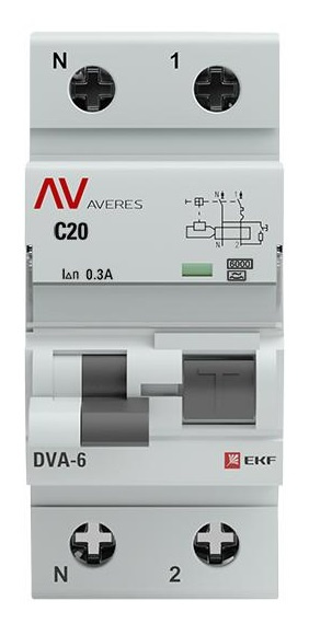 фото Автомат дифференциальный EKF rcbo6-1pn-20C-300-a-av в Красноярске