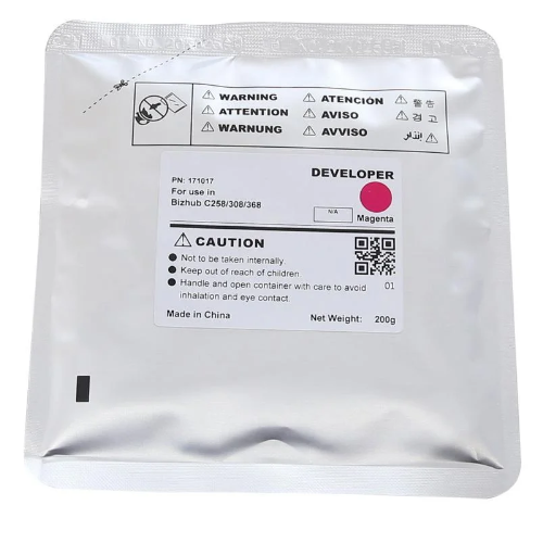 

Картридж CET Девелопер для KONICA MINOLTA Bizhub C258/C308/C368 (CET) Magenta, 200г, 600000 стр., CET171017, CET171017