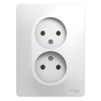 

Розетка Schneider Electric GSL000120 2-я без заземления (в сборе с рамкой), GSL000120