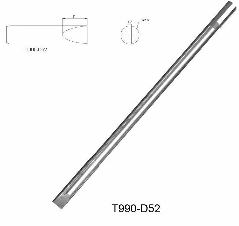 

Жало со встроенным нагревателем Atten T990-D52 ACF034785, T990-D52
