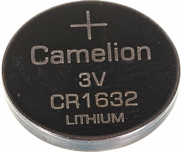

Батарейка Camelion CR1632-BP1 CR1632, 3 В, 120 мА.ч, 1 шт в упаковке, CR1632-BP1