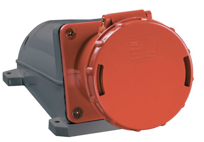 

Розетка стационарная наружная IEK PSR12-063-5 ССИ-135 63А-6ч 380В 3P+PE+N IP54, PSR12-063-5