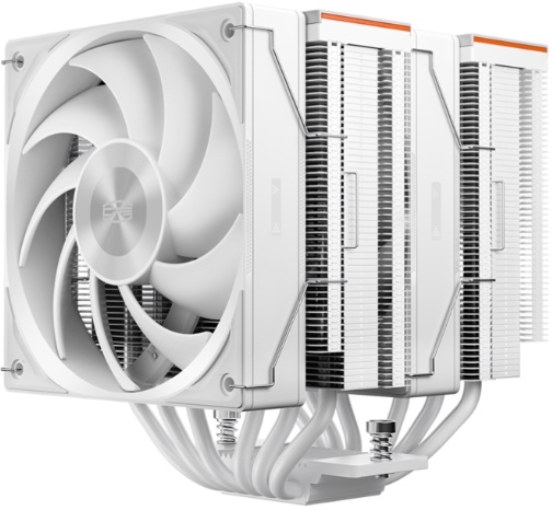 

Кулер PCCooler RZ620 WH LGA1851/1700/1200/115X/AM5/AM4 (TDP 260W, 4-pin PWM, 86,73CFM, 32dBA, 1800RPM, 2*120mm, white), RZ620 WH