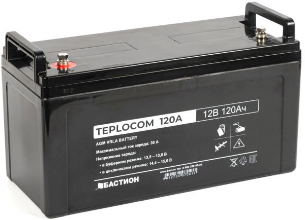 фото Аккумулятор  Бастион АКБ TEPLOCOM 120Ач в Красноярске