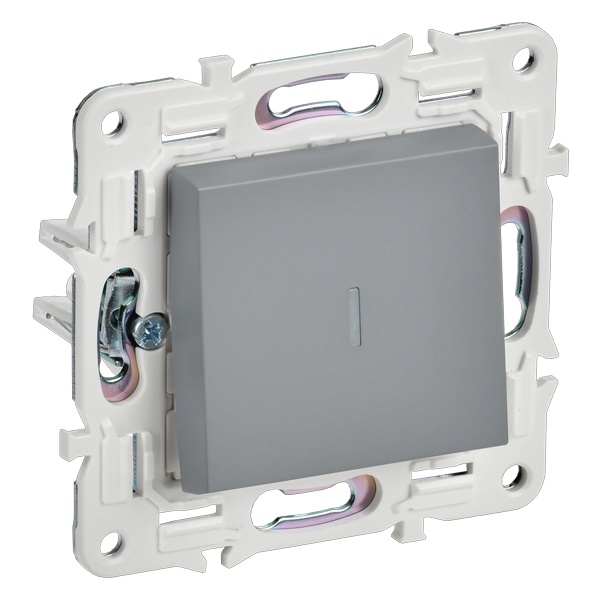 

Переключатель одноклавишный IEK SK-V12-1-10-K03 SKANDY с инд. 10А SK-V08Gr серый, SK-V12-1-10-K03