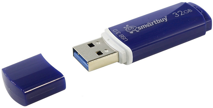 

Накопитель USB 3.0 32GB SmartBuy SB32GBCRW-Bl Crown синий, SB32GBCRW-Bl