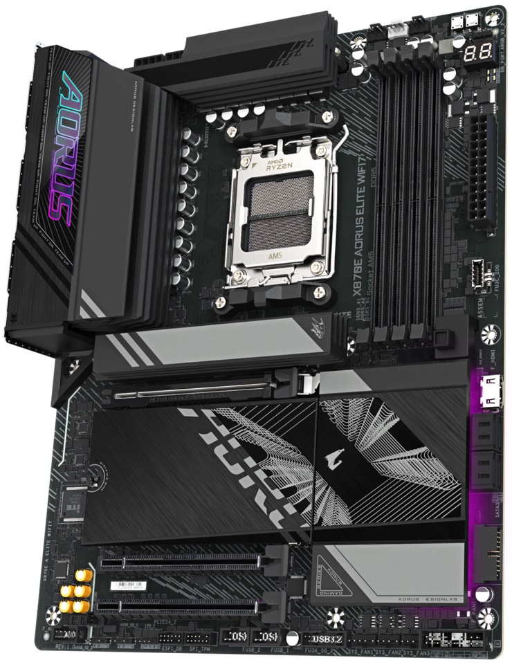 

Материнская плата ATX GIGABYTE X870 AORUS ELITE WIFI7 ICE (AM5, AMD X870, 4*DDR5 (8200), 4*SATA 6G RAID, 2.5Glan, WiFi, BT, 2*USB4, 6*USB 3.2, 4*USB 2, X870 AORUS ELITE WIFI7 ICE