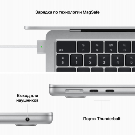 фото Ноутбук  Apple MacBook Air (2022) в Самаре 13.6 ", M, 16 Гб RAM, 256 Гб SSD, M2 8-Core GPU, Черный