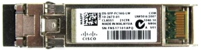 

Трансивер Cisco DS-SFP-FC16G-LW 16Gb FC Longwave Optics Transceiver, 1310nm, SM, up to 10km, DS-SFP-FC16G-LW