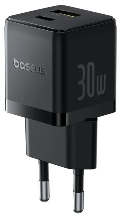 

Зарядное устройство сетевое Baseus Palm P1011160A113-00 C+U 30W EU Cluster Black, Palm