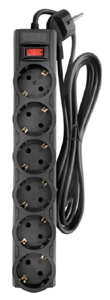 фото Сетевой фильтр  CBR CSF 2606-5.0 Black в Уфе