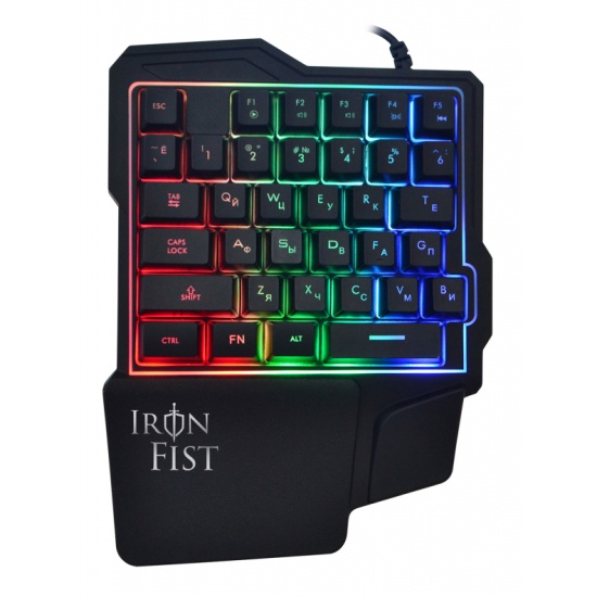 

Цифровой блок клавиатуры Oklick 701G IRON FIST 1196590 черный USB for gamer LED (подставка для запястий), 701G IRON FIST