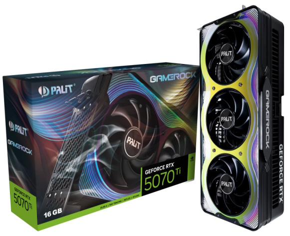 фото Видеокарта Palit GeForce RTX 5070 Ti GameRock (NE7507T019T2-GB2030G) в Нижнем Новгороде