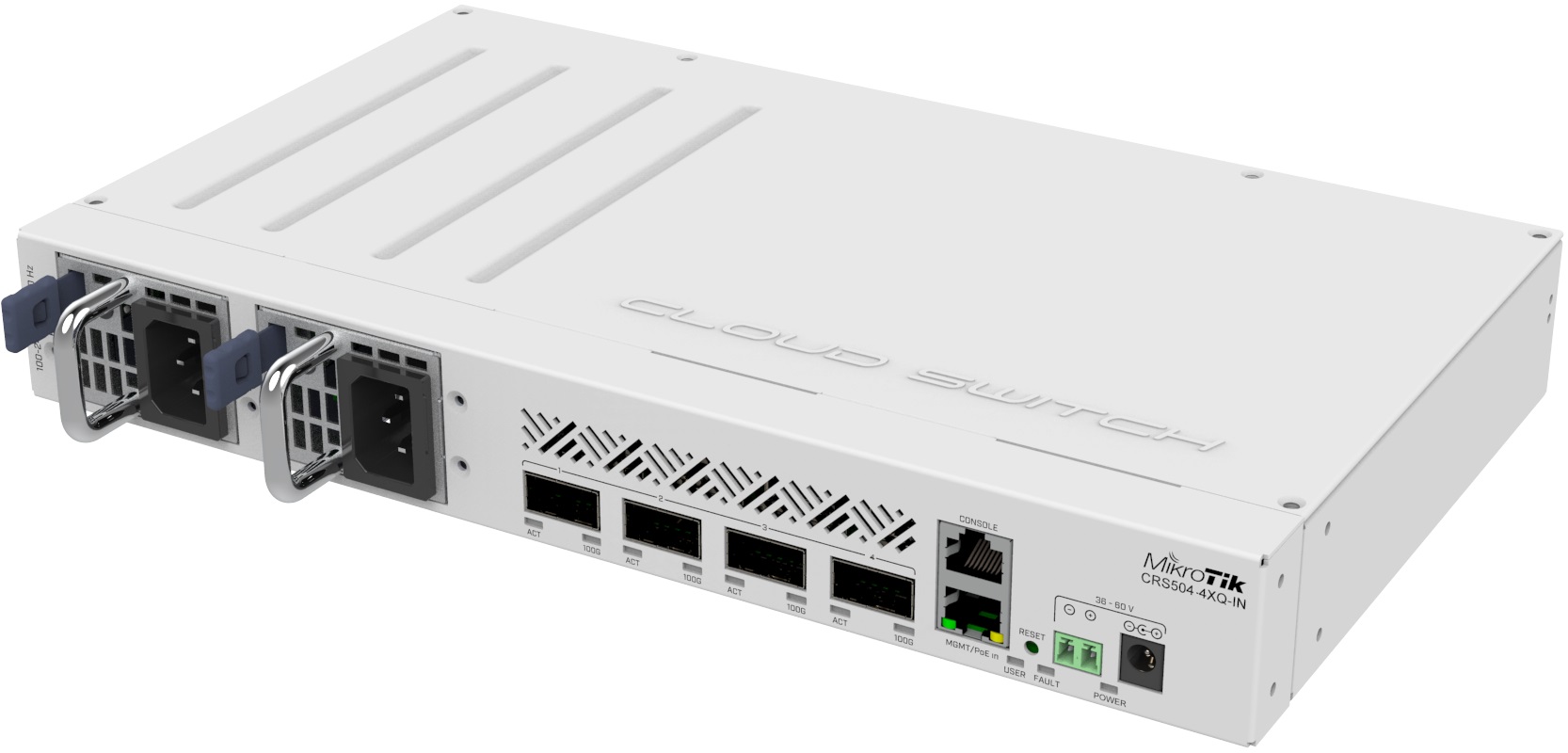 

Коммутатор CRS504-4XQ-IN Mikrotik CRS504-4XQ-IN, 1x10Base-T/100Base-TX, 4xQSFP28, Switching capacity 800 Gbps, CRS504-4XQ-IN