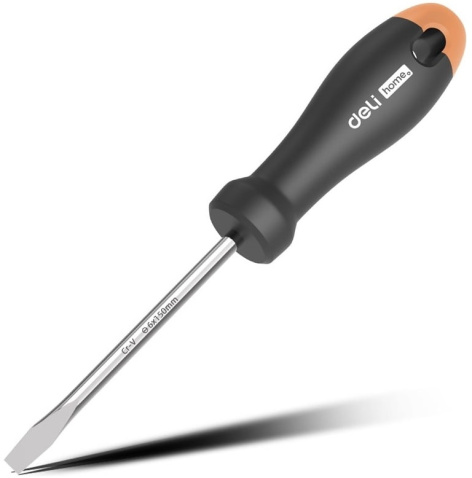 Изображение товара Отвертка Deli HT1106C шлицевая 150 мм серия Home Gray