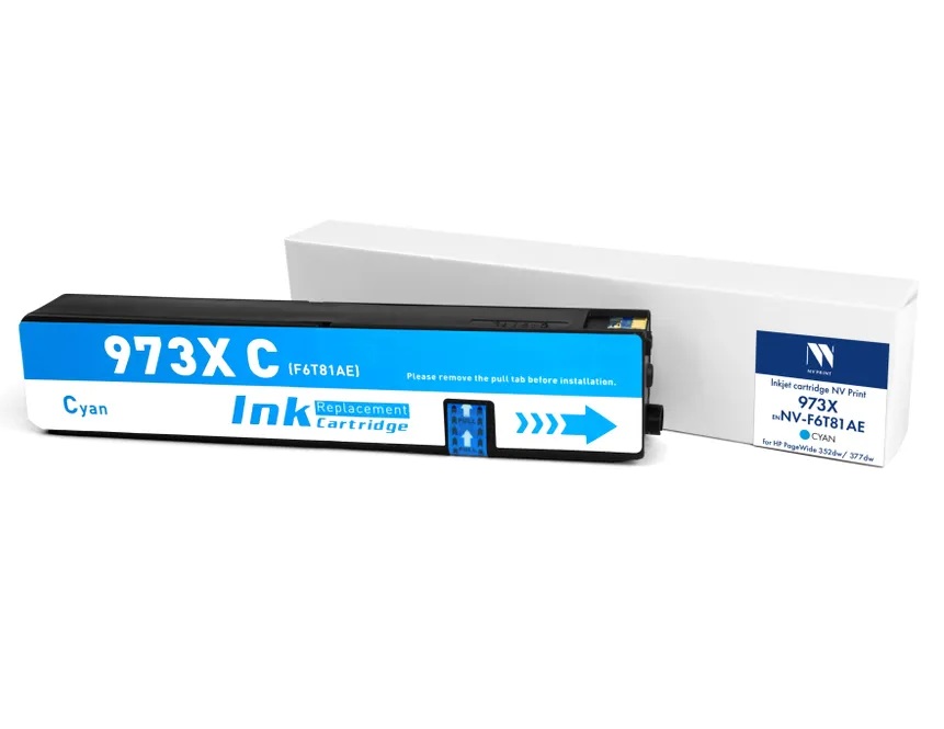 

Картридж струйный NVP NV-F6T81AE 973X Cyan для HP PageWide 352dw/377dw/Pro 452d/477/552/577/Managed P55250dw/ P57750dw (7000 стр) совместимый, NV-F6T81AE