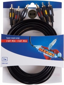 

Шнур Rexant 06-3051 3RCA - 3RCA, 3 м, GOLD, 06-3051