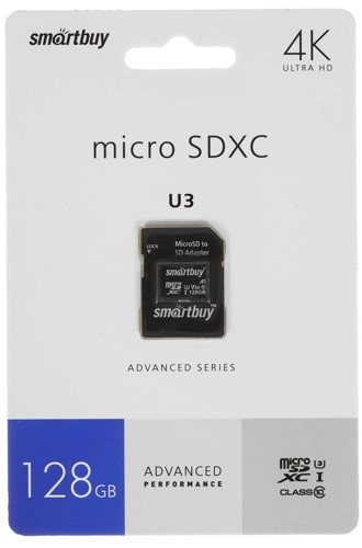 Изображение товара Карта памяти SmartBuy SB128GBSDU1A-AD Micro SDXC 128 ГБ с адаптером