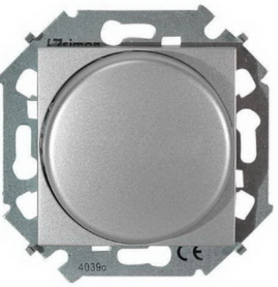 

Светорегулятор Simon 1591790-033 Simon 15 Алюминий поворотно-нажимной, проходной, 500Вт, 230В, винт. зажим, 1591790-033