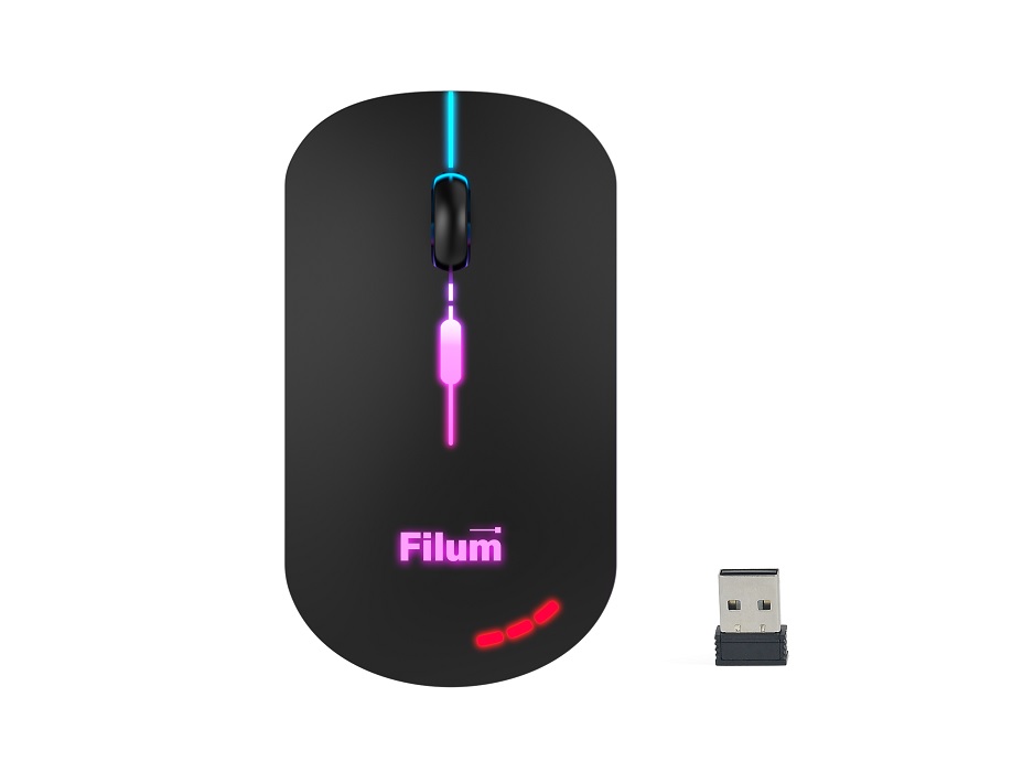 

Мышь Wireless Filum FL-MBT25-BK оптическая USB/BT 4 кл., DPI: 800/1200/1600, питание АА 1 шт., черная, Windows XP/Vista/7/8/10, MacOS, FL-MBT25-BK