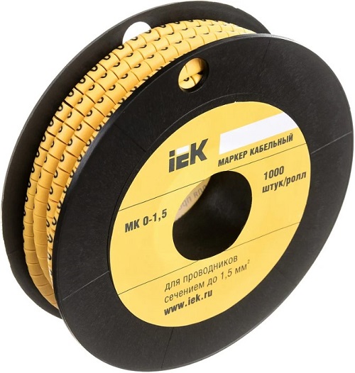 

Маркер на кабель IEK UMK00-0 МК0- 1,5мм символ "0" (1000шт/упак), UMK00-0