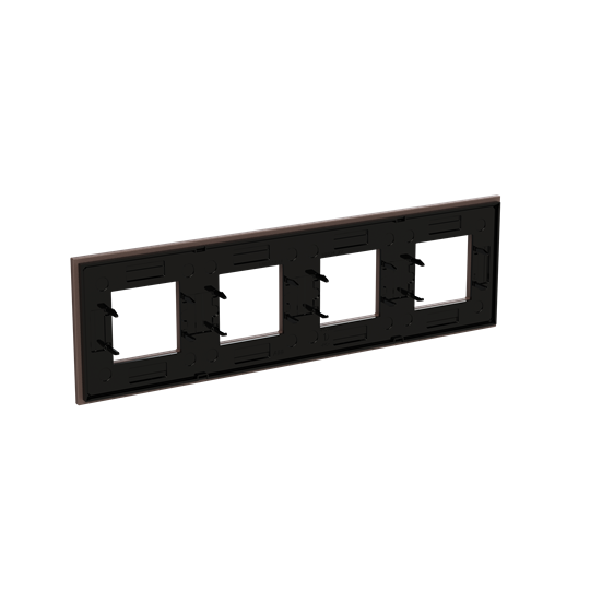 

Рамка ABB 2CLA227400N3701 4-я 2+2+2+2 мод cтекло кофейное, 2CLA227400N3701